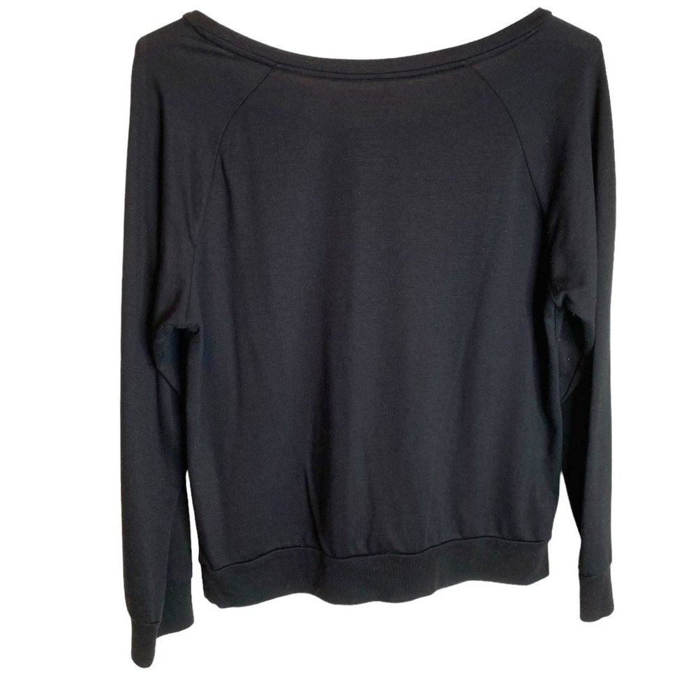 One 7 Six Woman NWT Black Metallic Sweater 2X Draped Back Shimmer Knit Party Y2K